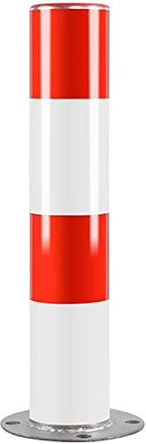 CFDZCP Parkpoller Aus Stahl for Die Einfahrt, Rot Und Weiß, Sicherheitsparkkegel, Robust Und Langlebig, Parkpfosten for Den Gewerblichen Oder Privaten Gebrauch (Size : 600x114mm)