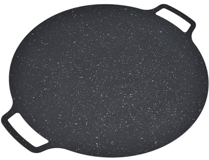 Korean Barbecue Grill Korean Bbq Iron Nonstick Korean Bbq Grill Pan Round Grilling Tray Korean Bbq With Storage Bag For Belly Pancakes Indoor Outdoor Camping Baking (41Cm)