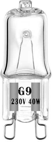 EKSAVE 8 x G9 Eco Halogen Oven Bulbs 40W 230V for Oven and Microwave Oven Cooker Bulb Wax Melt 460 Lumen 300 Degree C Heat Tolerant Light Bulbs