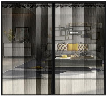 BTAISYDE Magnetic Fly Screen Door, Heavy Duty Bug Mesh Curtain with Powerful Magnets and Full Frame Magic Tape, Insect Protection Door No Gap, Keep Bugs Out Lets Fresh Air in,A,200X240CM