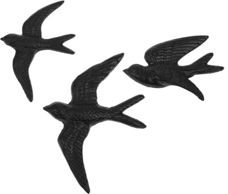 BIUDECO 3stücke Teiliges Vogel Wanddekor Aus Gusseisen Langlebige Metallkunst Mit Goldenem Finish Vintage Wandhänger Für Wohnzimmer Flur Und Garten Rustikale Dekorative Wandgestaltung