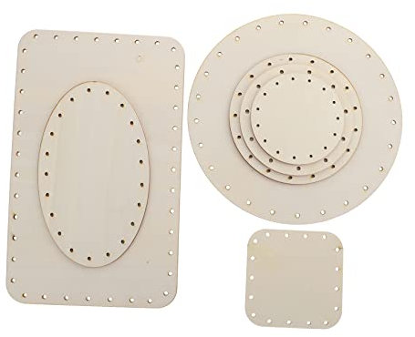 Operitacx Leere Holzstücke Für Wandkunst 7-teiliges Set Holzausschnitte Mit Mehreren Löchern Für Dekoration Und Lernen