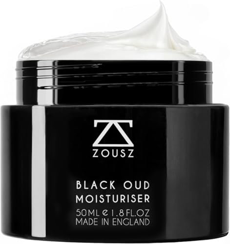 ZOUSZ Black Oud Creme hydratante visage pour homme – Soin apaisant à l’aloe vera et acide hyaluronique – Crème quotidienne repulpante pour une peau lisse et saine