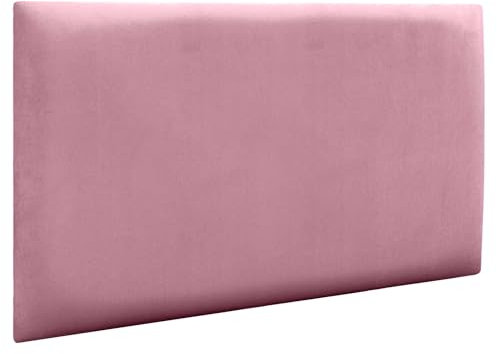 DHOME Panneaux Rembourrés en Velours Autocollants pour Mur Acoustiques Absorbants Protection Contre Les Chocs Tête de Lit Décoration Maison Chambre (Rose Poudré, 60x40cm)