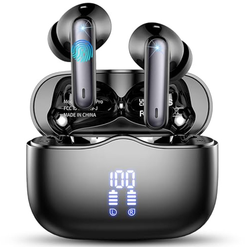 Bluetooth Kopfhörer, 2025 In Ear Kopfhörer Kabellos Bluetooth 5.4 mit 4 ENC Noise Cancelling Mic, 40Std Kabellose Kopfhörer IP7 Wasserdicht, Comfort Fit USB-C LED-Anzeige, Ohrhörer für Arbeit Sport