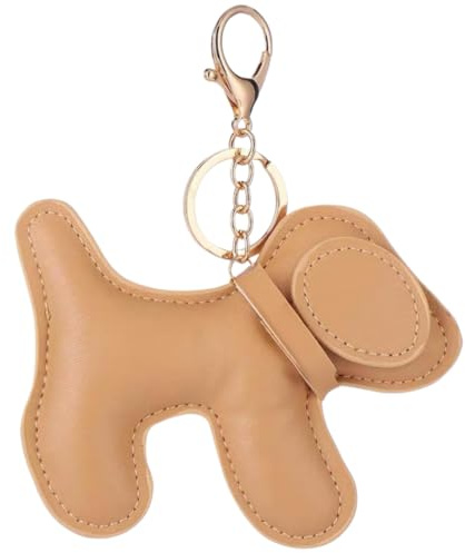 Wei Tech Hund Schlüsselanhänger – Niedlicher Welpen-Anhänger aus PU-Leder, Deko-Accessoire für Schlüssel, Taschen & Rucksäcke, Stylischer Begleiter für unterwegs