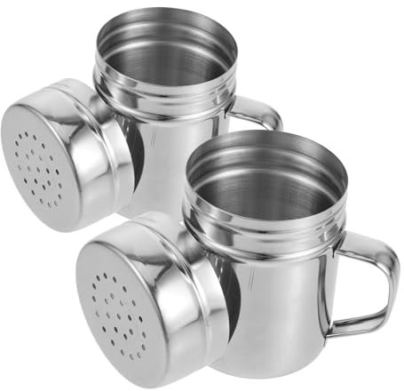 IMIKEYA 2pcs Stainless Steel Flour Sifter Baking Sifters Mesh Screen Powder Shaker