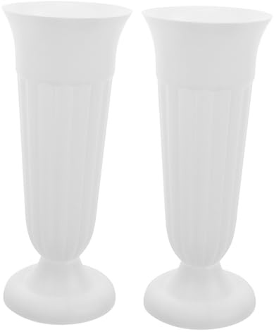 EPIGEIST 2pezzi Vaso in Plastica Per Fiori Da Cimitero Decorazione Per Tomba Portafiori Commemorativo in Stile Romano