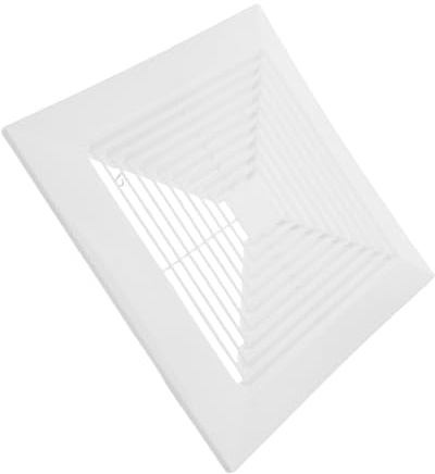 MUELODSIC Weißes Quadratisches Badlüfter-abdeckgitter mit Federmechanismus Deckenventilator-abdeckung für Badezimmerlüftung Staubfilternd Langlebig und Einfache Montage