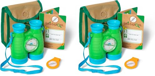 Melissa & Doug Let's Explore Fernglas und Kompass Set | Pretend Play | ab 3 Jahren | Geschenk für Jungen oder Mädchen (Packung mit 2)