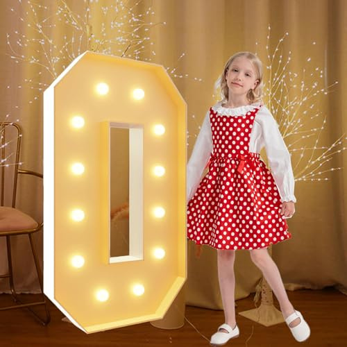 Leuchtende Zahlen, 120 cm, Festzelt-Buchstaben O, weiß, groß, vorgeschnittene Schaumstoffplatte, Mosaik-Buchstaben für Geburtstage, Hochzeiten, Baby-Jubiläen, Party-Dekoration