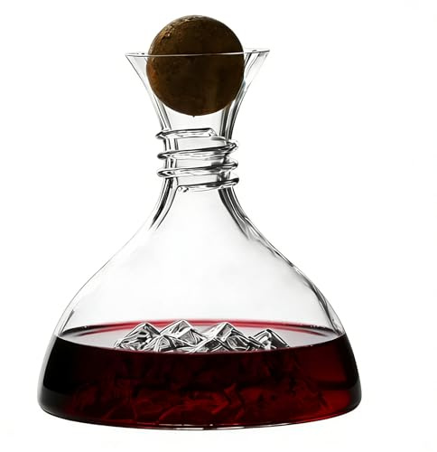 Decanter per vino in, aeratore per vino, 1800 ml, elegante servizio con design antigoccia, facile da pulire, ideale per casa, ristorante, degustazione, feste, di nozze, eventi