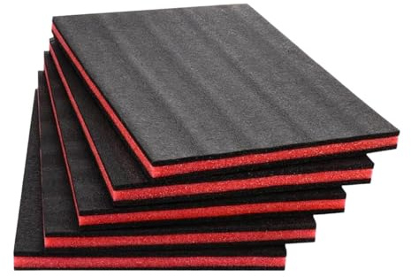 MagiDeal Lot de 5 Mousse a Decouper, Inserts En Mousse de Boîte à Outils, Plaques en Mousse, Protections Antichoc, Antidérapantes, pour Protection, Transport, Modélisme, 50cmx30cmx2.5cm