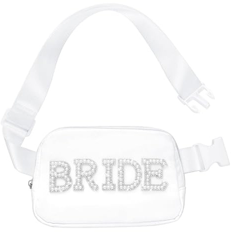 Bride Gürteltasche Damen, Weiß | Elegante Crossbody Bag, Bauchtasche