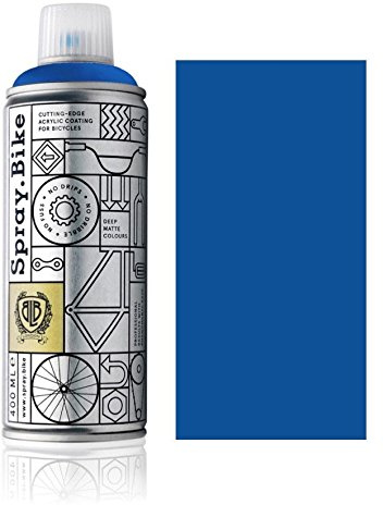 SPRAY.BIKE Fahrrad Lackspray in versch. Farben - KEINE GRUNDIERUNG notwendig - Acryllack/Lack Spray in 400 ml Spraydose, Matt- und Klarlack Optik möglich (Königsblau Bayswater, Matt)