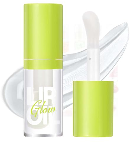 LOPHE Lippenöl, Feuchtigkeitsspendender Lipgloss, Makeup Long Lasting Plumper Lip Glow Oil, Moisturizing Lippen Care Lippenöl, Reduziert Feine Linien Nicht Klebriges Lip Gloss Tint (101#transparent)