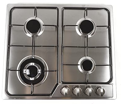 23 Zoll Gaskochfeld 4 Flammen Edelstahl Einbau Für Erdgas Propangas Gasherd Gaskocher NG/LPG 58 * 50 cm Küche Haushalt