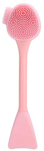 Cepillo de limpieza facial de silicona para limpieza profunda, palo de mezcla de máscara, material suave, para puntos negros, masaje, piel (estilo cola de doble