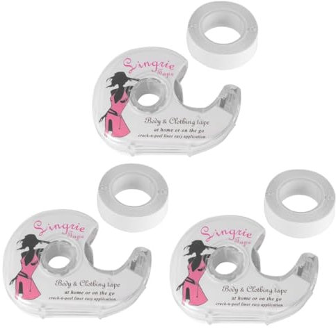 GALPADA 6pezzi Nastro Adesivo Doppiato Per Abbigliamento Antiscivolo Trasparente Per Reggiseni e Vestiti Accessori Moda Per Donne Uso All Aperto