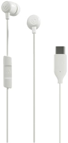 Skullcandy Jib USB-C Wired Earbuds with Noise Isolating Fit, In-Line Microphone Call and Track Control for iPhone Android, Ear Gel Sizes Included for Custom Fit - Bone