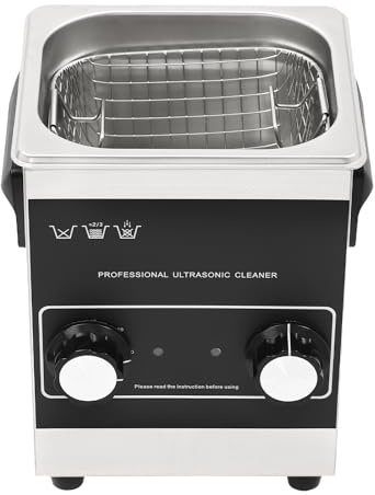 2L Ultrasonic Cleaner with Heater and Knob Control for Jewelry, Glasses, Watches - UK Plug