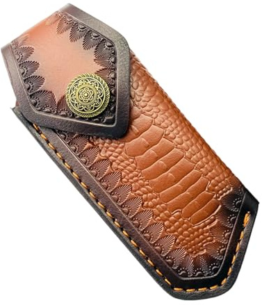 Contenedor de cuero plegable, bolsa de almacenamiento, prácticos cuchillos, vainas de cuero para accesorios de viaje al aire libre