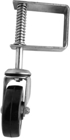 KONTONTY Rueda Giratoria De Goma Resorte De 4 Pulgadas, Soporte Ajustable Para Puertas Pesadas, Antirruido y Resistente Para Puertas Exteriores De Madera o Metal