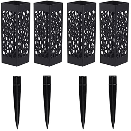 Stgfyxgs 2 Pièces Vases Porte-Fleurs Tombes Récipients Arrangements Funéraires Plastique Amovible Résistant Aux Intempéries Convient Funérailles Cimetière Céré, 4 PIÈCES
