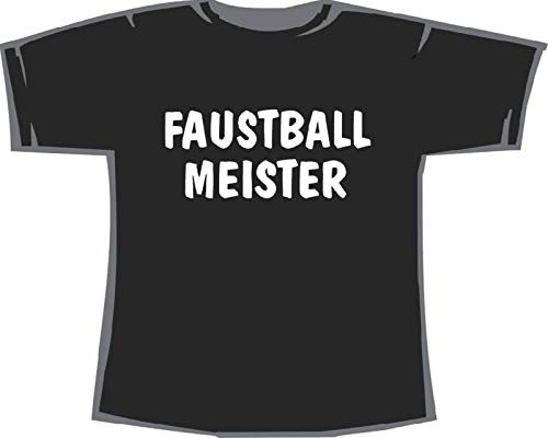 Faustball Meister; T-Shirt schwarz, 40/42; Gr. M; Damen