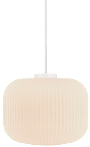 Nordlux Pendelleuchte MILFORD 30, Schirm Ø 30cm, Höhe 22.7cm, Pendel 300cm, E27 max. 40W, Opal Glas EEK: A++ - D