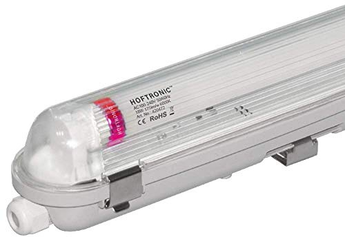 HOFTRONIC - LED Armatur 120cm - T8 (G13) - 18W 3150 Lumen (175lm/w) - 6000K dagsljusvit (860) - Kopplingsbar - Flimmerfri - IP65 vattentät- Lysarmatur - Lysrör Armatur - Rör lampa