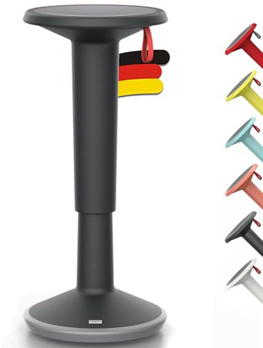 Interstuhl UPis1 Stehhocker - ergonomisch & höhenverstellbar - Hocker mit rutschhemmender Standfläche & Kippschutz - Sitzhocker für besseres Arbeiten - Made in Germany