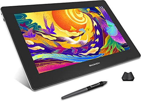 GAOMON PD1620 Tableta Gráfica con Pantalla, Monitor Digitalizador 4K UHD De 15.6 Pulgadas, 8192 Niveles De Sensibilidad A La Presión para Pintura, Edición De Fotos Y Trabajo En Casa