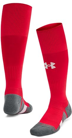 Under Armour Unisex-Child Youth Magnetico Over the Calf Socks 1 Pack, (600) Red/Pitch Gray/White, Medium