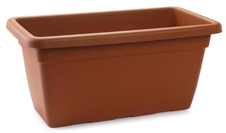 PlasticForte Vaso da giardino in terracotta da 80 cm - Migliora la tua oasi all'aperto con eleganza senza tempo