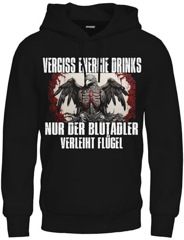 mycultshirt Blutadler Herren Hoodie | Vikings | Ragnar | Odin | Berserker Kapuzen-Sweatshirt | See You IN Valhalla