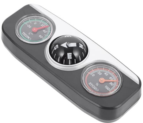 ibasenice Multifunktionaler Auto-kompass Mit Thermometer Und Hygrometer Navigationshilfe Für Präzise Richtungsbestimmung Und Wetterüberwachung Im Fahrzeug Hochwertiges Material Leicht Und