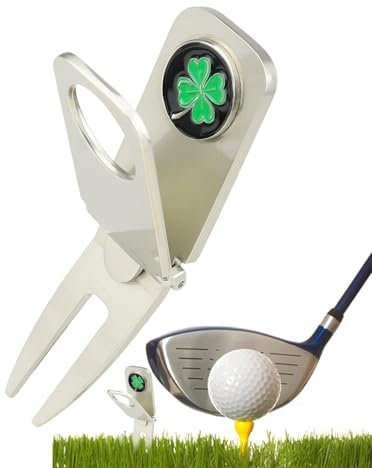 shpuuyy Pitchgabel und Ballmarker | Golfwagen Zigaretten Halter Clip | Golf Zigaretten Halter Golfwagen, Multifunktional Golf Pitchgabel Ballmarker für Golfwagen