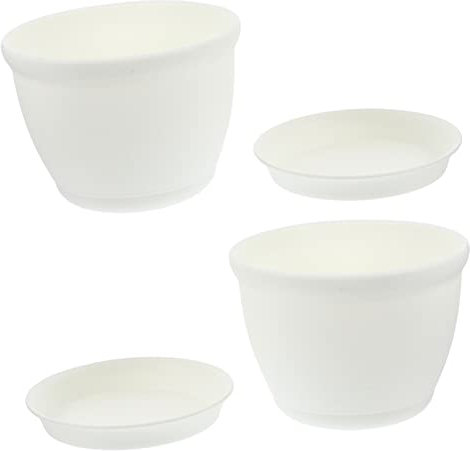 SEWOART 2sätze Blumentopf Aus Kunststoff Mit Drainage-löchern Und Untertasse Für Zimmerpflanzen Und Sukkulenten Langlebig Und Wiederverwendbar Für Innenbereich Und Haushaltsdekor
