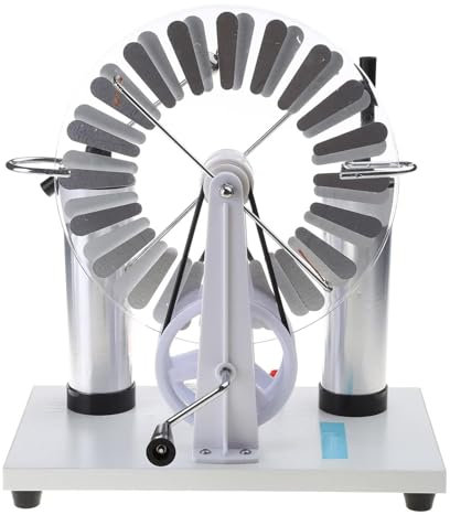 JDSHFEN Générateur d'électricité Statique Moteur à Induction électrostatique Expérience de Physique Démonstration Équipement pédagogique pour Les écoles Laboratoires,