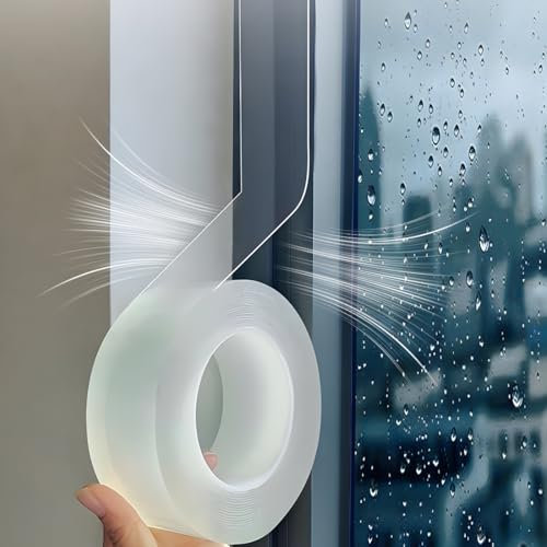 1 rotolo di nastro isolante autoadesivo per finestre e porte 5cm*20m, nastro impermeabile, nastro impermeabile per finestre in inverno, isola da rumore, polvere e aria fredda