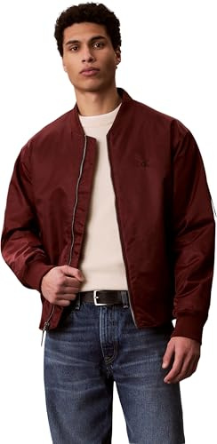 Calvin Klein Uomo Bomber Hero con Zip, Rosso (Mocha Moment), XL