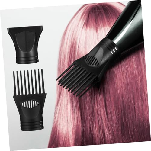 PACKOVE Ugello Concentratore e Pettine per Asciugacapelli, Accessori Plastici Resistenti al Calore, 2 Pezzi, Adatti per Phon da 1.77 Inch, Styling Chioma Ricci e Lisci, per Uso Domestico