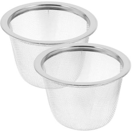 CIYODO Filtres à Thé Nettoyage Facile en Acier Inoxydable Lot de 2 Passoire Fine pour Feuilles de Thé pour Maison et Bureau