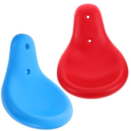 OFFSCH 2 Piezas Asiento para Columpio Infantil de Plástico Resistente Repuesto para Balancín Exterior Parques y Residenciales Fácil de de Rojo y Azul