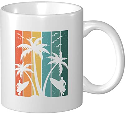 Tazza Da Caffè Vintage Summer Latte Mug Donne Personalizzato Tazza Innamorati, Per Colazione, Work, Home, 330ml