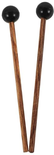 Zerodeko 2 Stück Ergonomische Holzgriff Trommelschlägel Steel Tongue Drum und Xylophon Leichte Vielseitige Schlagzeugstöcke für Marching Bass Drum Multifunktionale Percussion Mallets