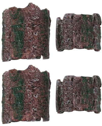 Hohopeti 4 St orm som gömmer sig reptil gömställe akvarielandskapsdekoration Reptil som gömmer grottan Reptile Cave ödla skydd reptilgrotta PVC