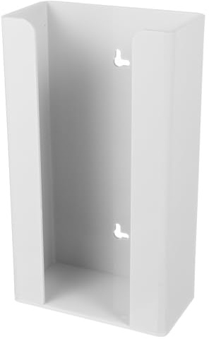 IWOWHERO Disposable Gloves Storage Box White Acrylic Wall-Mounted Organizer with Lid for Medical and Home Use