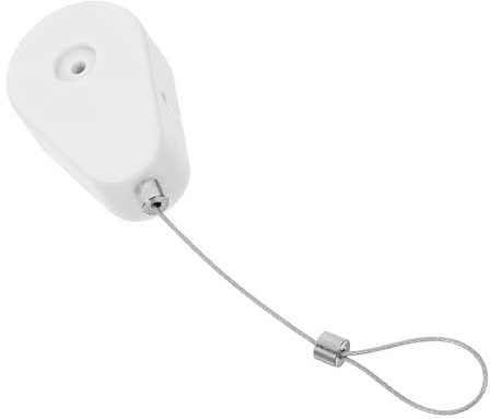 VALICLUD Lucchetto Cavo Antifurto Avvolgicavo Automatico in Plastico e Acciaio, Custodia Retrattile per Filo di Sicurezza Bianco, per Protezione e Ordine